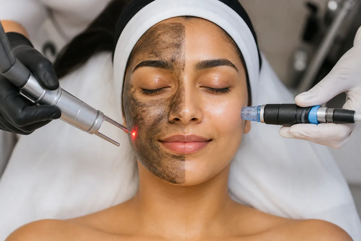 Carbon laser peel vs Hydrafacial comparison by Dr Divya Banswada, Dermatologist in Kokapet, Hyderabad
