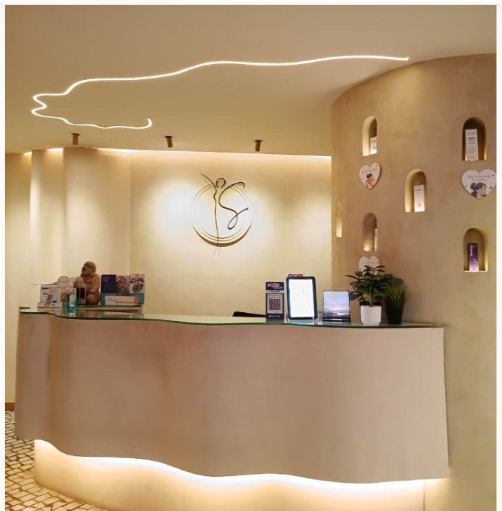 Skin N U Clinics reception at Kokapet, Hyderabad