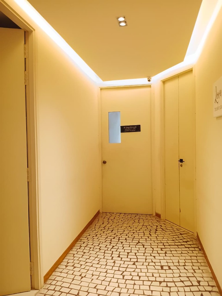 Consultation corridor at Skin N U Clinics, Kokapet